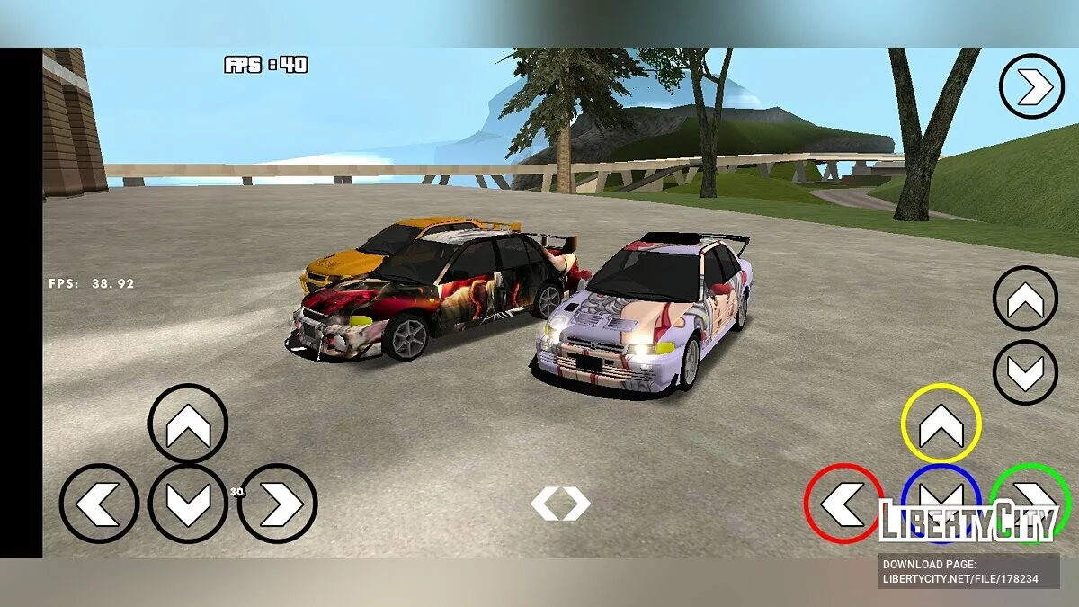 Mitsubishi Lancer Evolution 3 тюнингованный (DFF Only) / GTA San Andreas (iOS, Android)