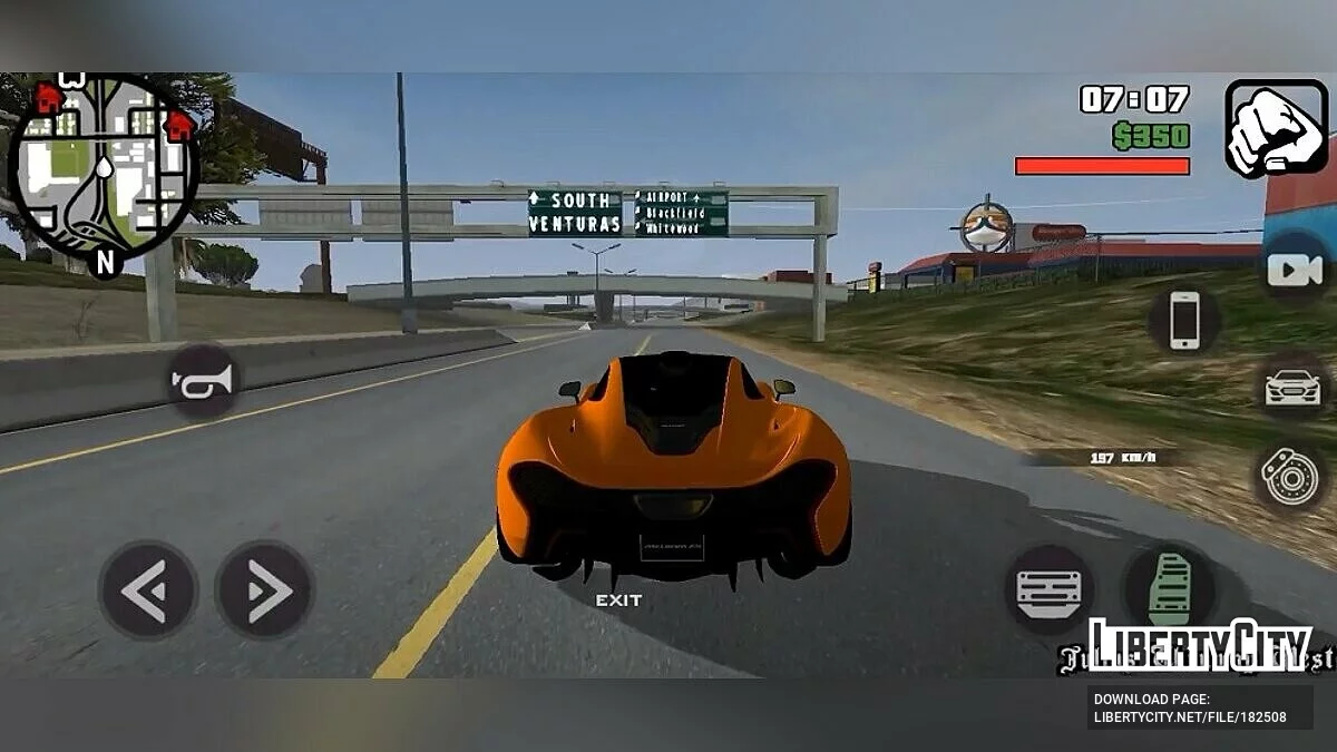 Звуки двигателя McLaren P1 / GTA San Andreas (iOS, Android)