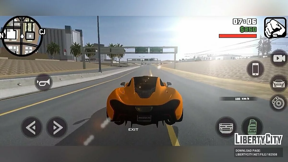 Звуки двигателя McLaren P1 / GTA San Andreas (iOS, Android)