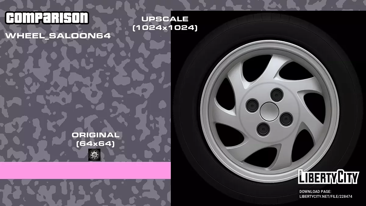 Обновлённые Колёса (ИИ Переработка) (Теперь с HD Wheels) / GTA Vice City