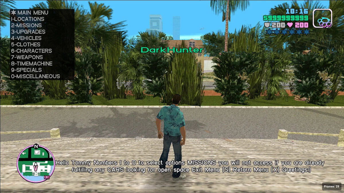 Мега меню читов CLEO / GTA Vice City