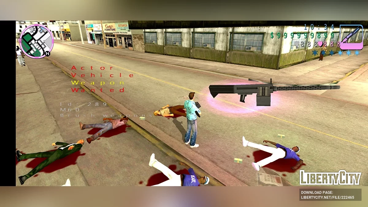 Тяжелый пулемет из Shadow the Hedgehog / GTA Vice City (iOS, Android)