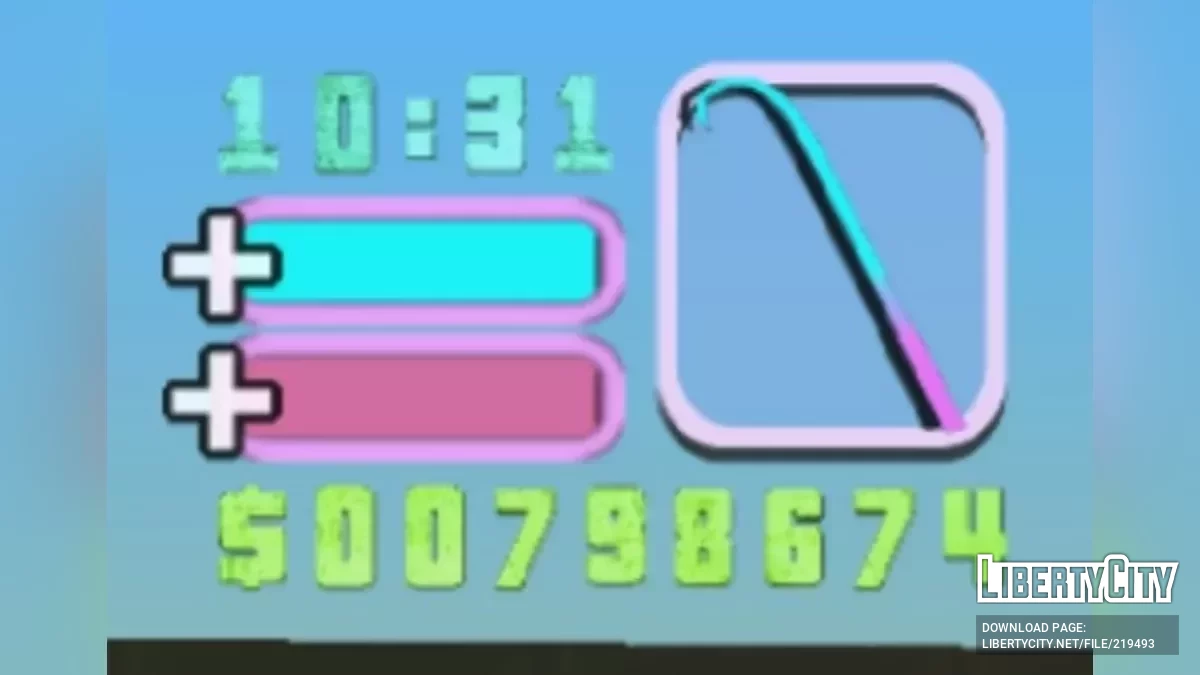 Классический HUD в стиле Vice City / GTA Vice City Stories