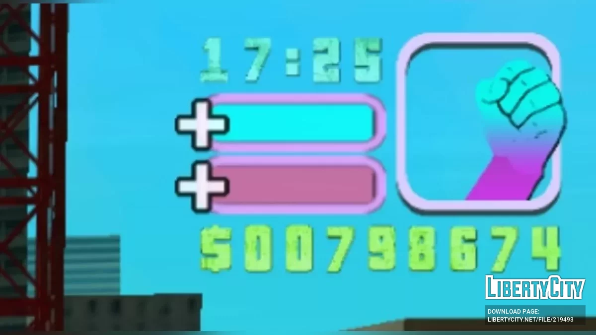 Классический HUD в стиле Vice City / GTA Vice City Stories