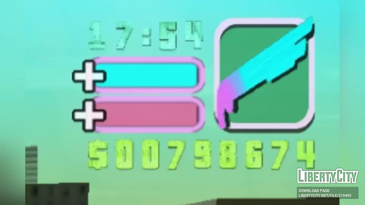 Классический HUD в стиле Vice City / GTA Vice City Stories