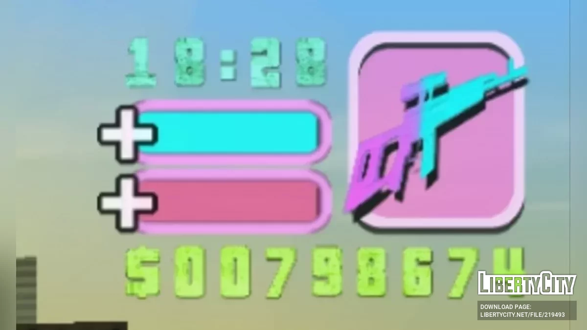 Классический HUD в стиле Vice City / GTA Vice City Stories