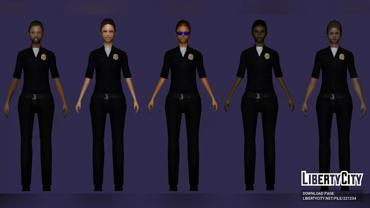 Скин-пак девушек полицейского департамента Лос-Сантоса / GTA San Andreas
