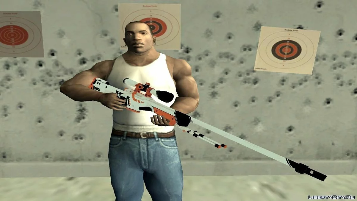 AWP из CS:GO ASIIMOV / GTA San Andreas