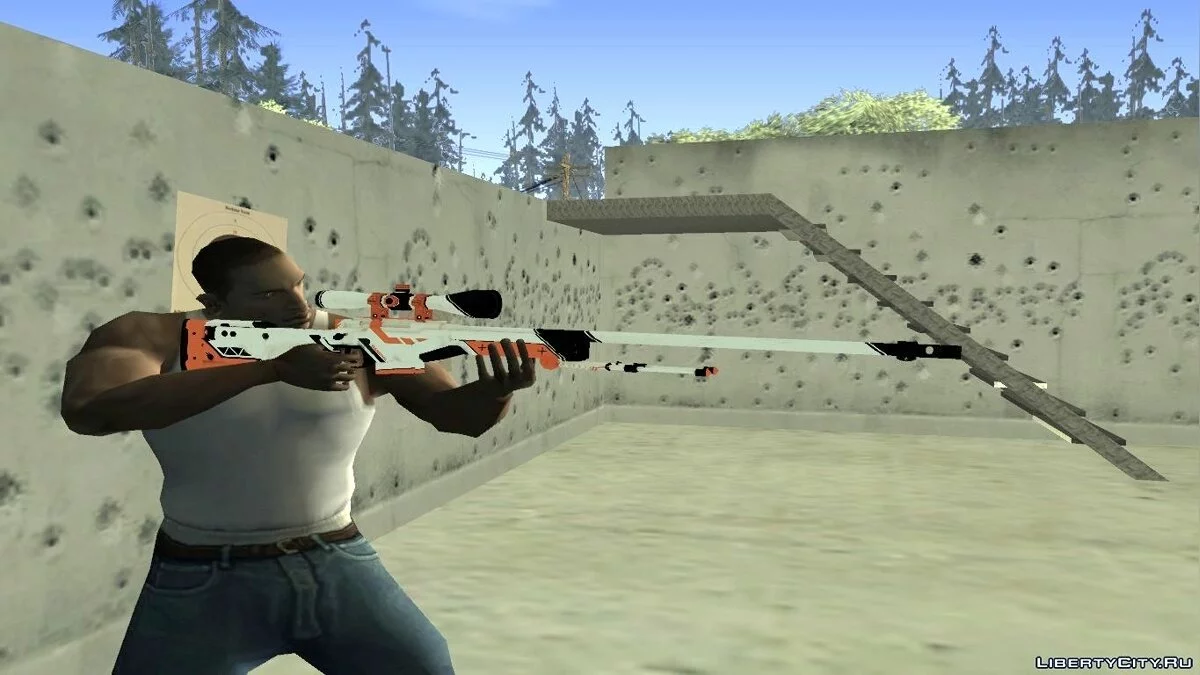 AWP из CS:GO ASIIMOV / GTA San Andreas