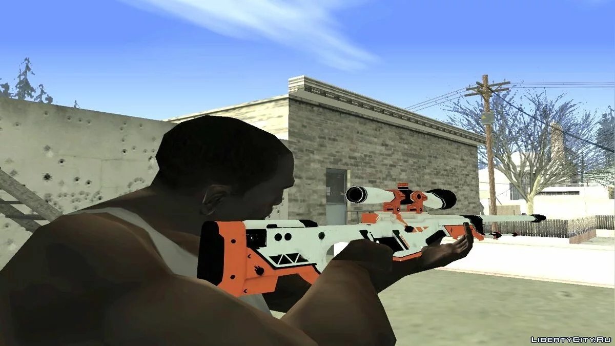 AWP из CS:GO ASIIMOV / GTA San Andreas